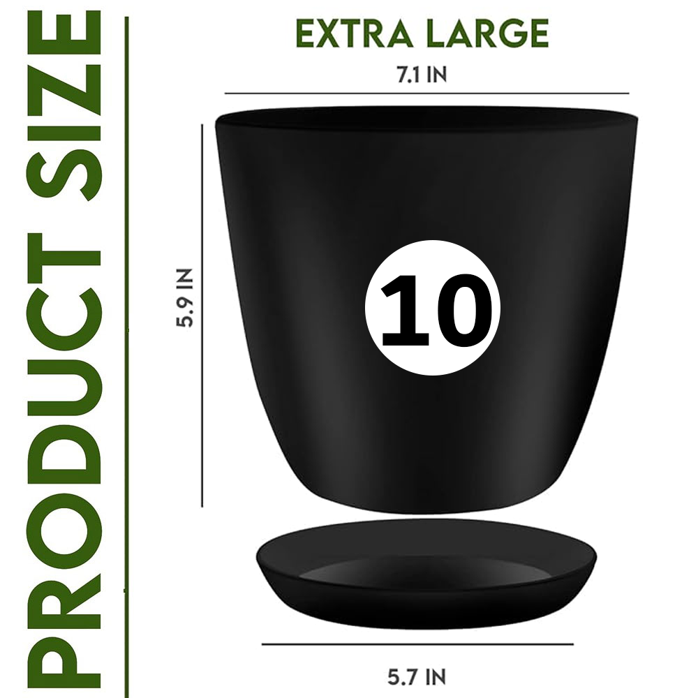Extra Large Plant Pots with Drainage: Two Vibrant Colors, Ideal for Indoor Planters - Explore Multi-Packs for Plastic Planters