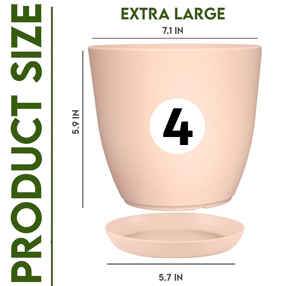 Extra Large Plant Pots with Drainage: Two Vibrant Colors, Ideal for Indoor Planters - Explore Multi-Packs for Plastic Planters