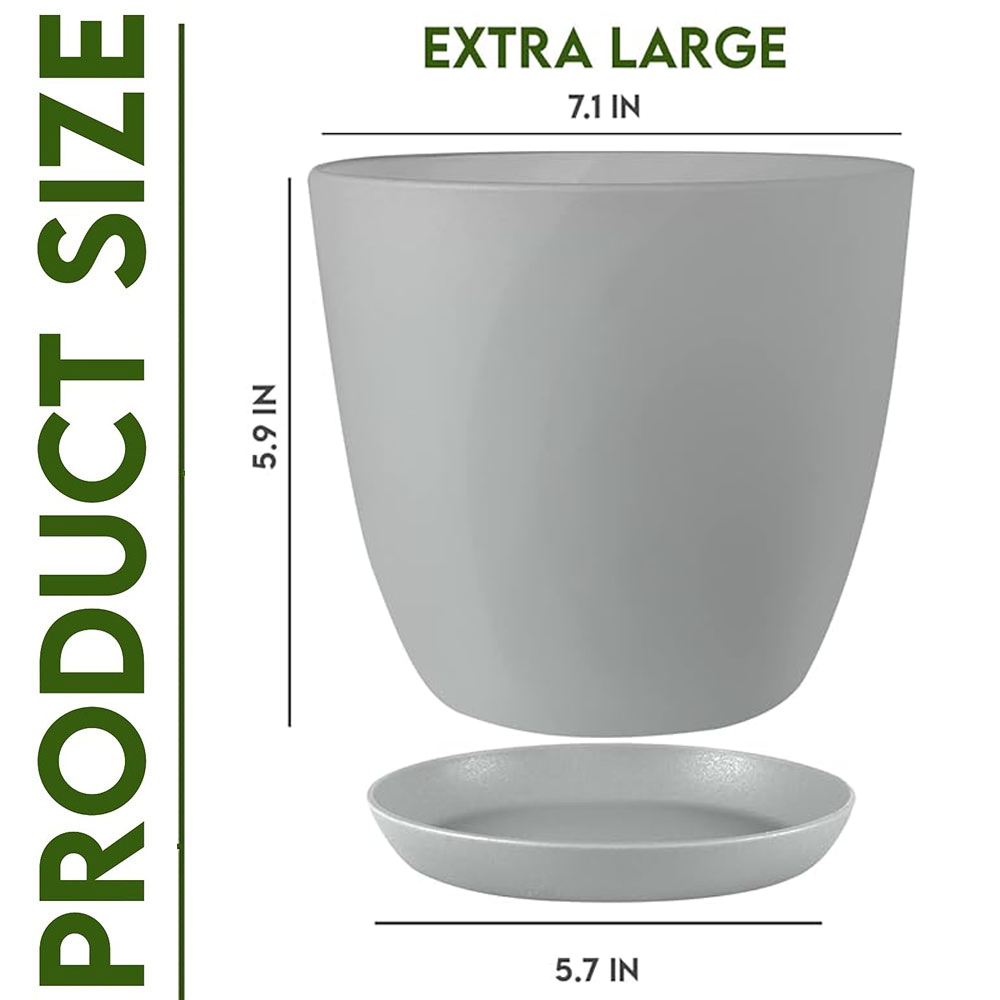 Extra Large Plant Pots Multi Colors with Drainage, Perfect for Indoor Planters